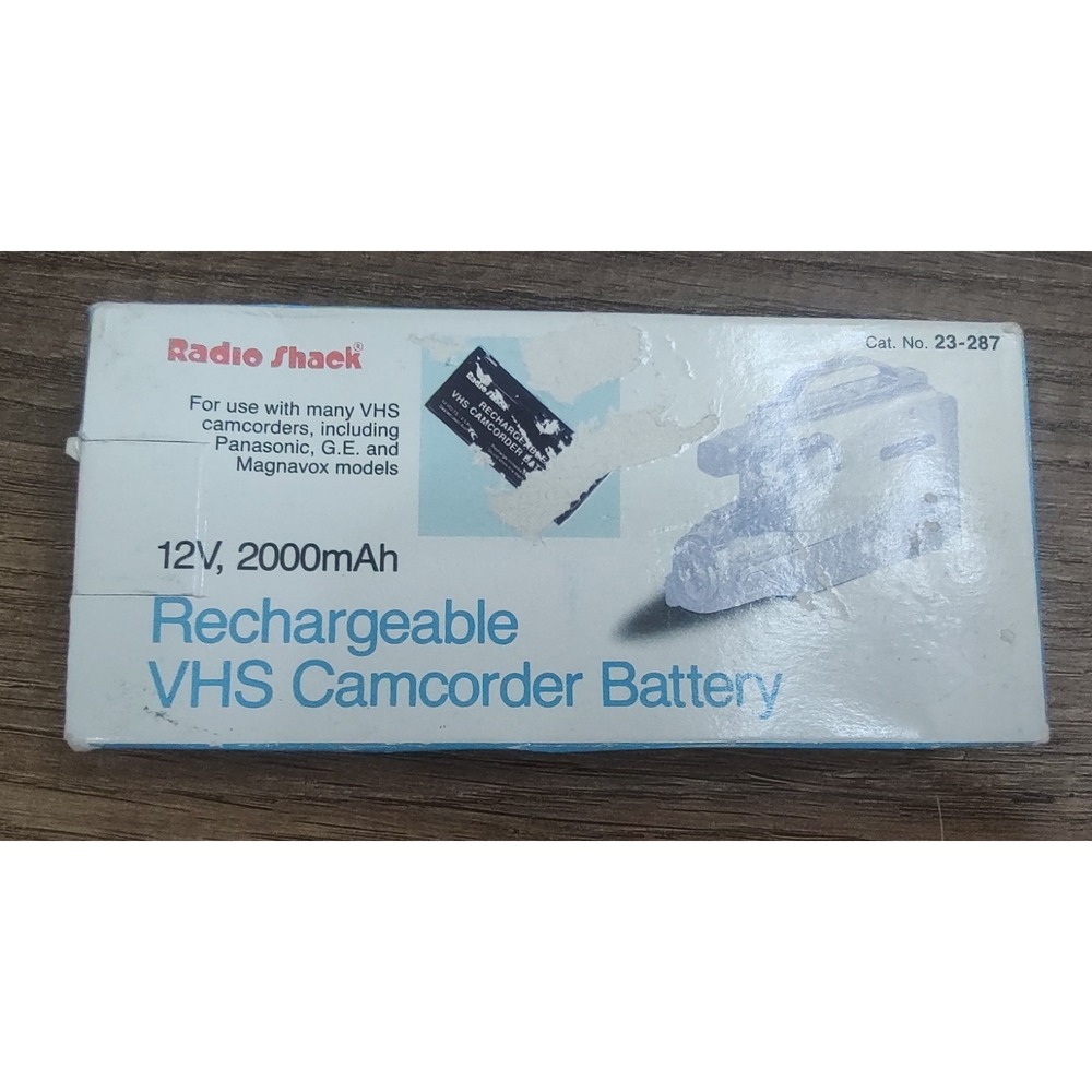 Radio Shack Camcorder Battery 12V 2000mAh NiCd for VHS Camcorders 23-287